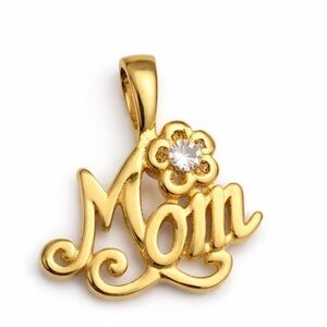 Solid 10K Gold Mom Pendant ✨ Mother’s Day Gift